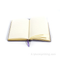 Note Notebook con copertina rigida stampata del libro con segnalibri a nastro